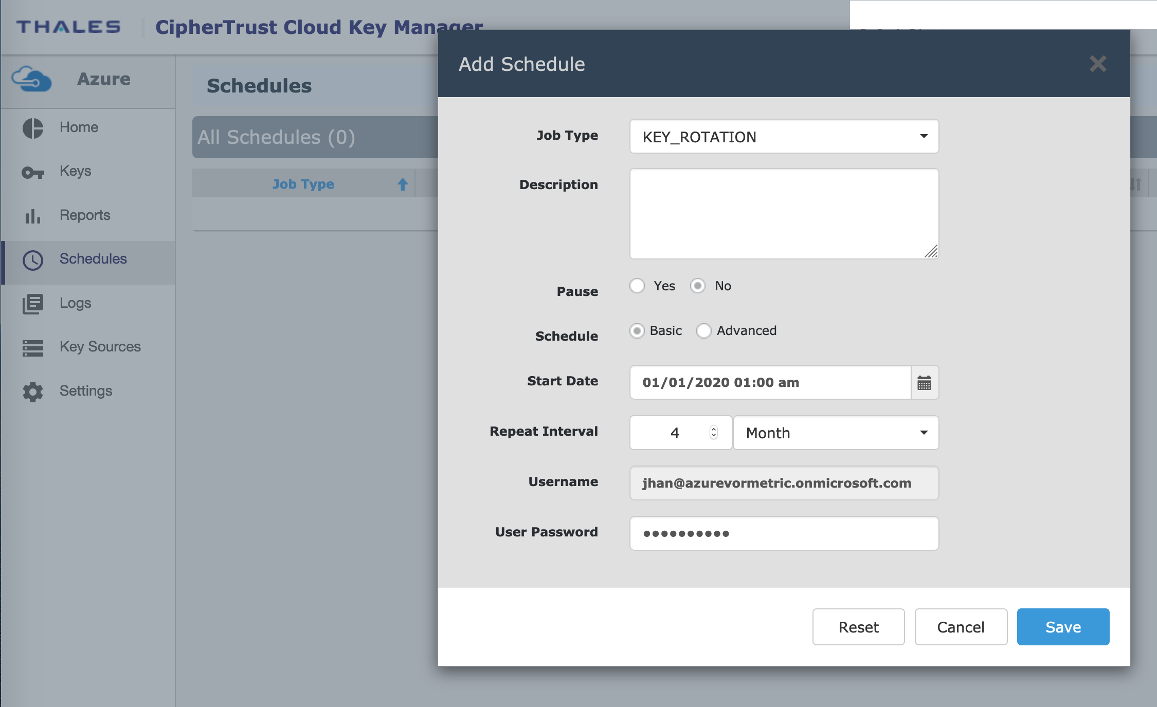 CipherTrust Cloud Key Manager create key rotation schedule