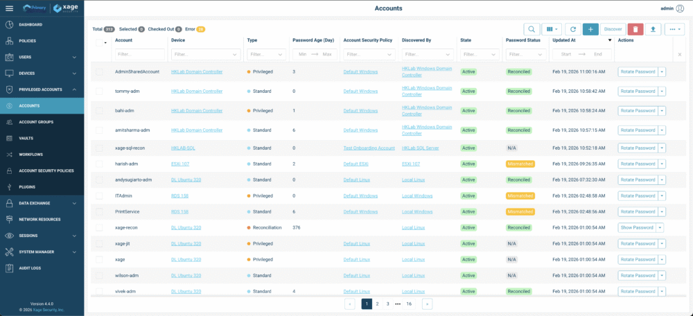 XM Accounts Tab