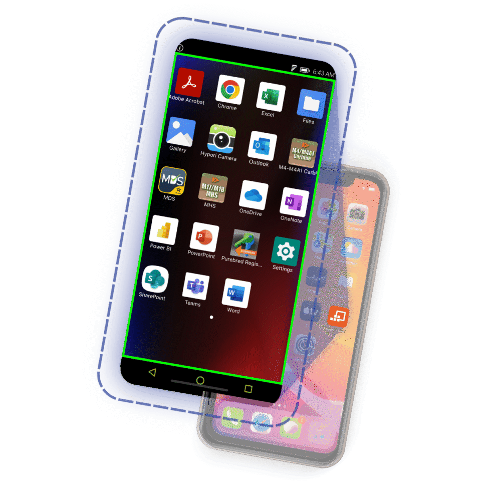 1Army-Ghost Phone-Green Border